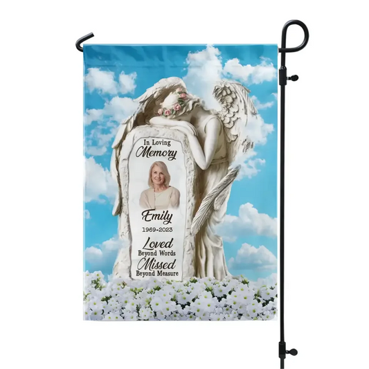 Loved Beyond Words Missed Beyond Measure - Personalized Garden Flag - GF159