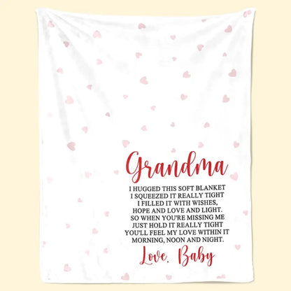 Wrap Yourself Up In My Love - Family Personalized Custom Blanket - Mother's Day, Gift For Mom, Grandma