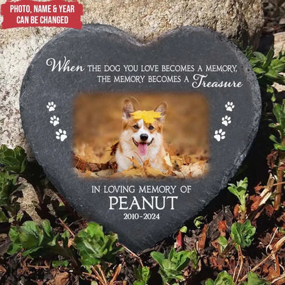 When The Dog You Love Becomes A Memory - Personalized Stone, Memorial Gift - MS99