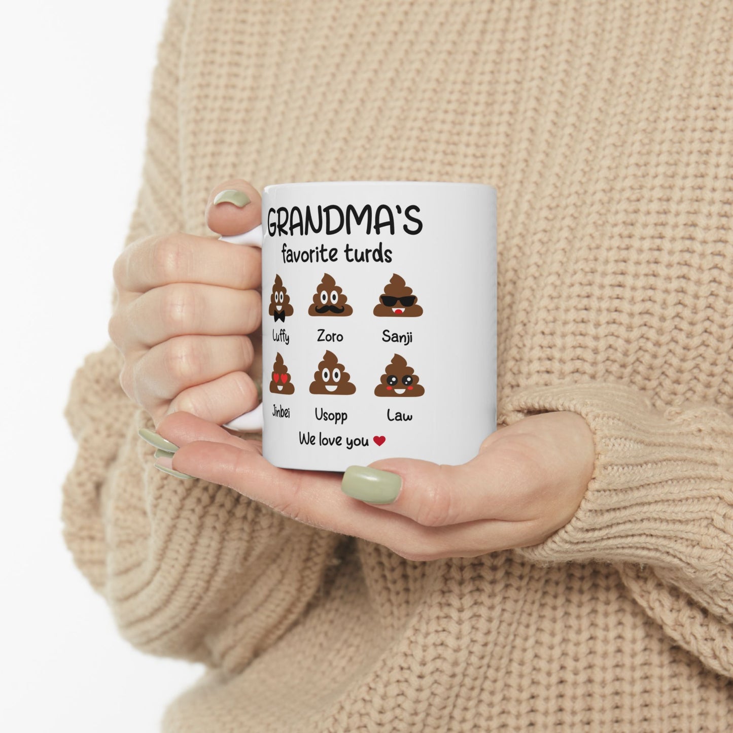 Personalized Grandma with Grandkids Names Coffee Mug - PersonalizedFury
