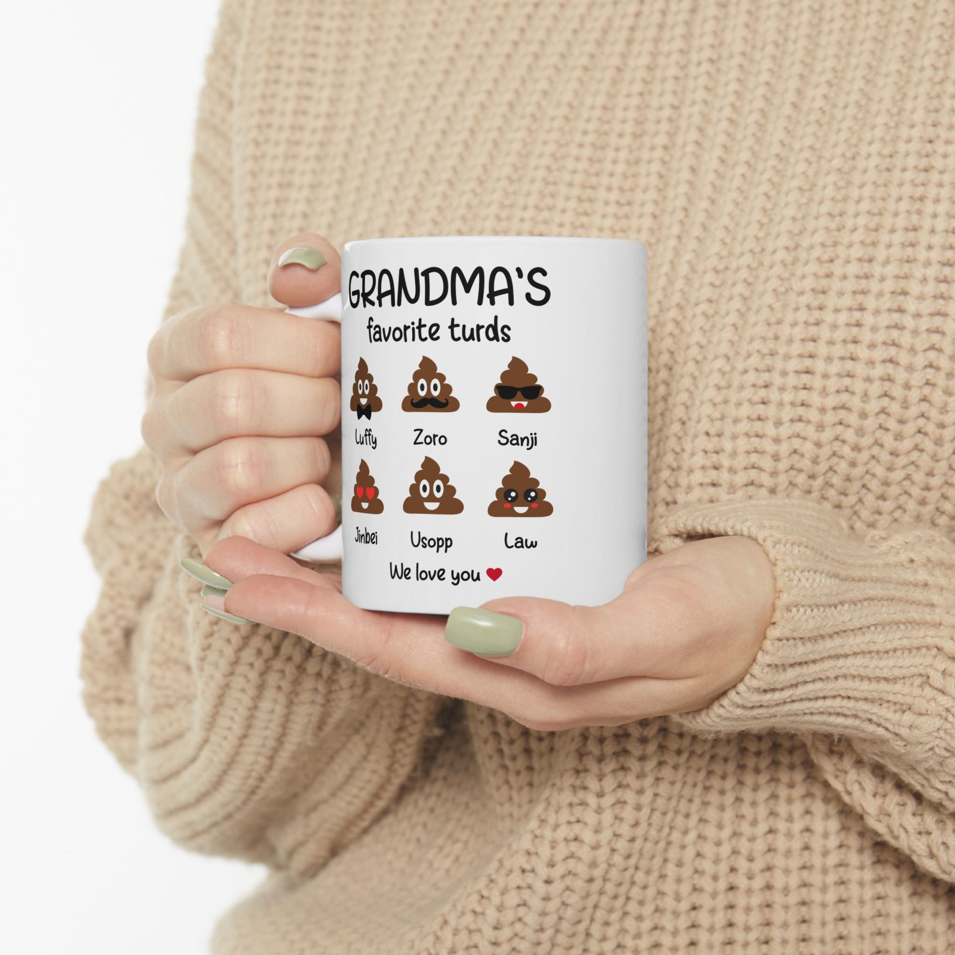 Personalized Grandma with Grandkids Names Coffee Mug - PersonalizedFury
