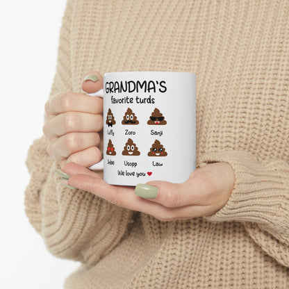 Personalized Grandma with Grandkids Names Coffee Mug - PersonalizedFury