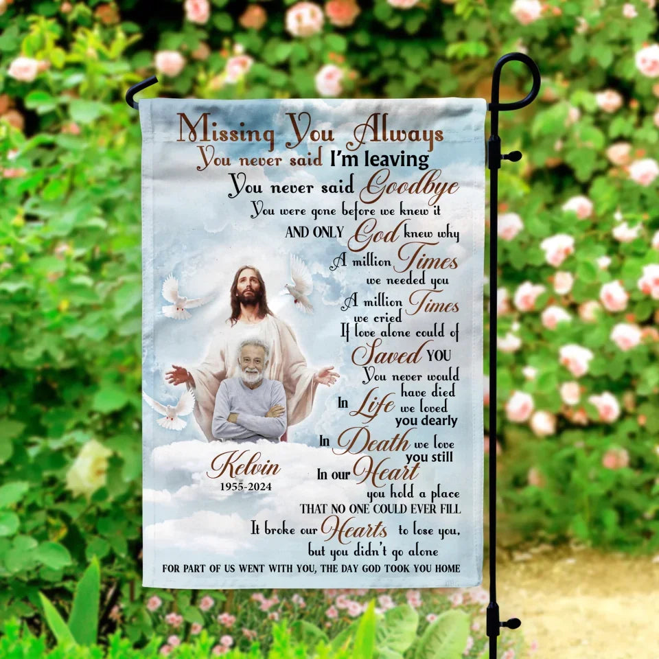 The Day God Took You Home - Personalized Garden Flag, Memorial Gift