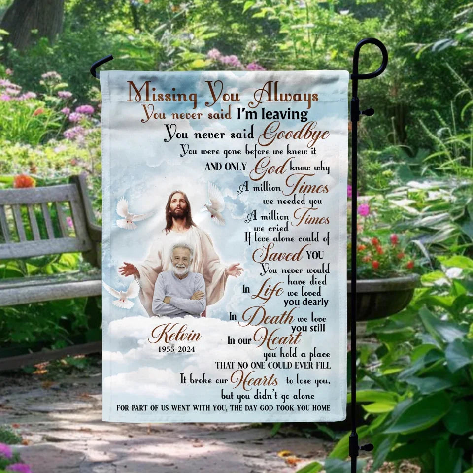 The Day God Took You Home - Personalized Garden Flag, Memorial Gift