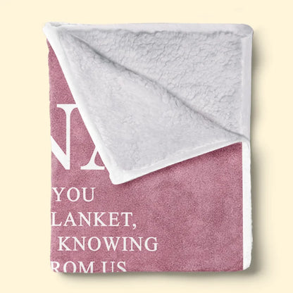 A Big Hug From Me - Family Personalized Custom Blanket - Mother's Day, Gift For Mom, Grandma