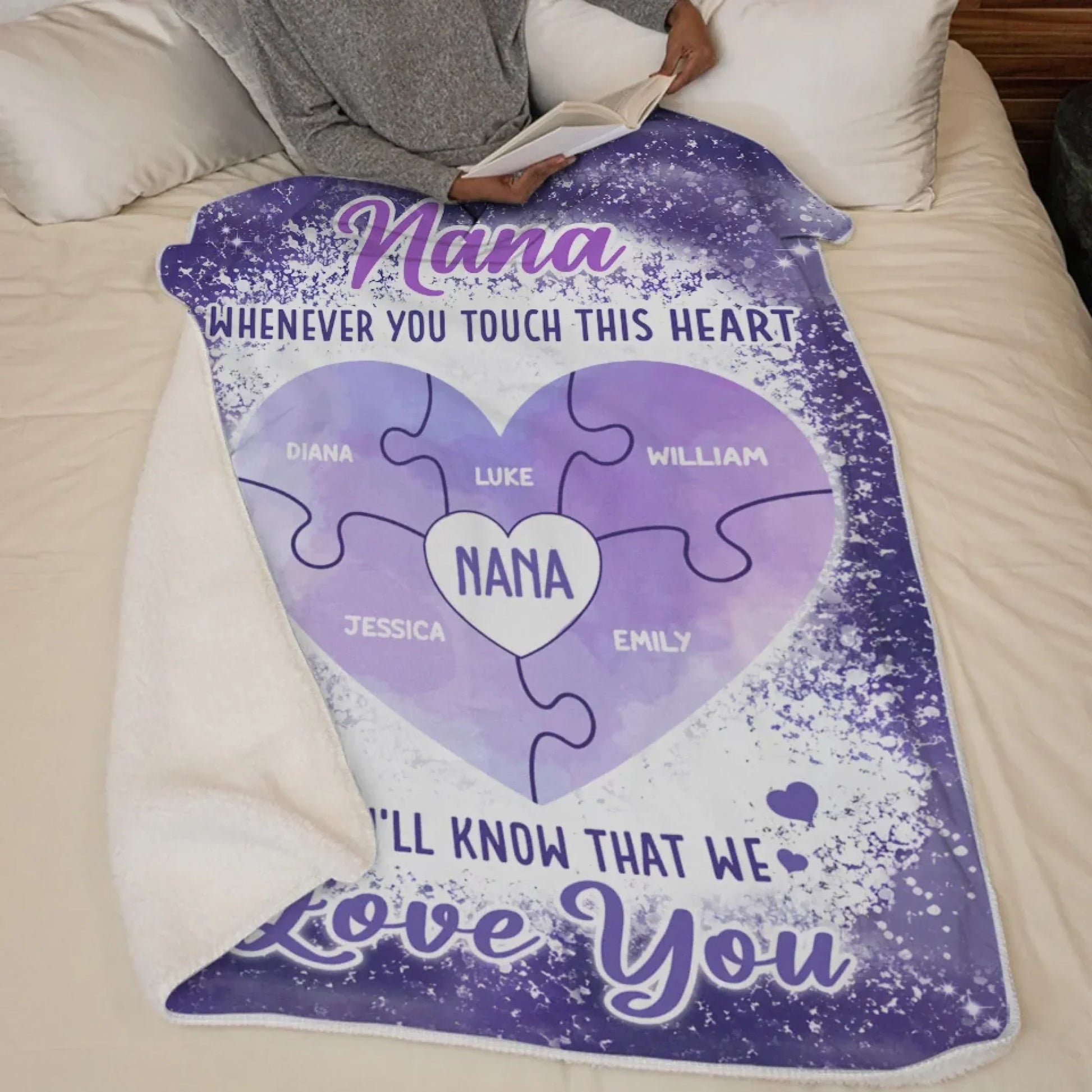 Forever Loving You - Family Personalized Custom Blanket - Gift For Mom, Grandma