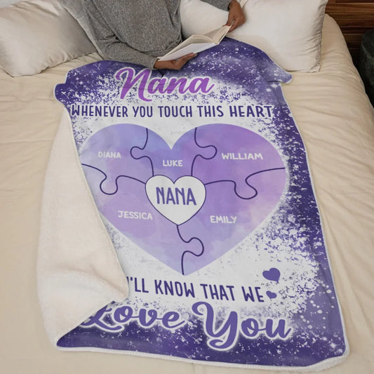 Forever Loving You - Family Personalized Custom Blanket - Gift For Mom, Grandma