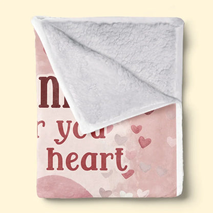 Grandma’s Love Is Forever In My Heart - Family Personalized Custom Blanket - Gift For Mom, Grandma