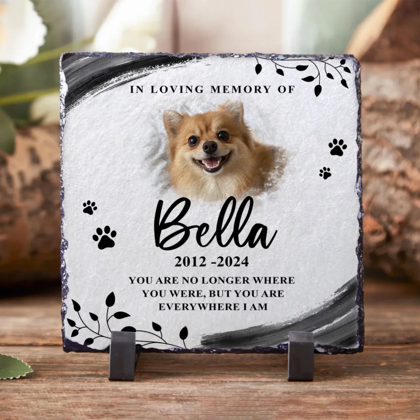 You Are No Longer Where You Were - Personalized Memorial Stone, Gift For Loss Of Pet, Memorial Pet Stone