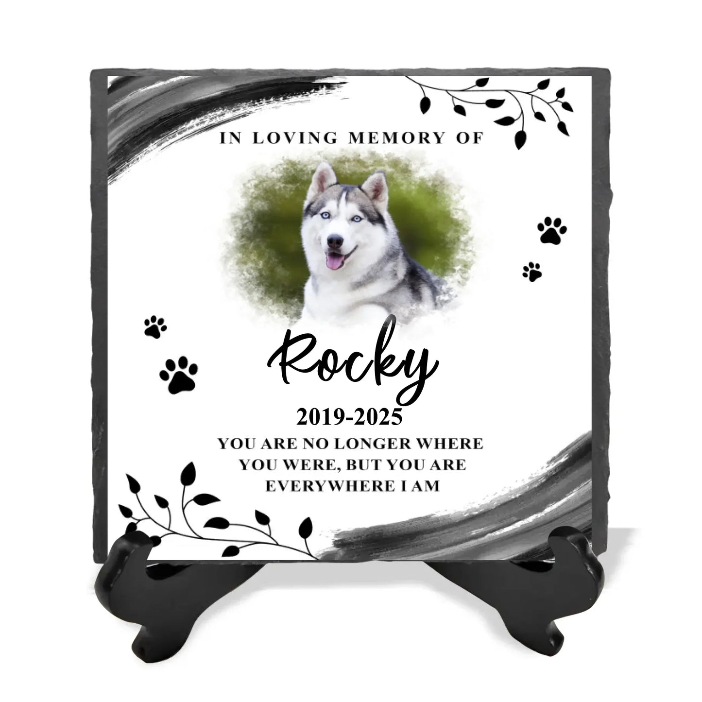 You Are No Longer Where You Were - Personalized Memorial Stone, Gift For Loss Of Pet, Memorial Pet Stone