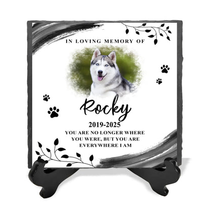 You Are No Longer Where You Were - Personalized Memorial Stone, Gift For Loss Of Pet, Memorial Pet Stone