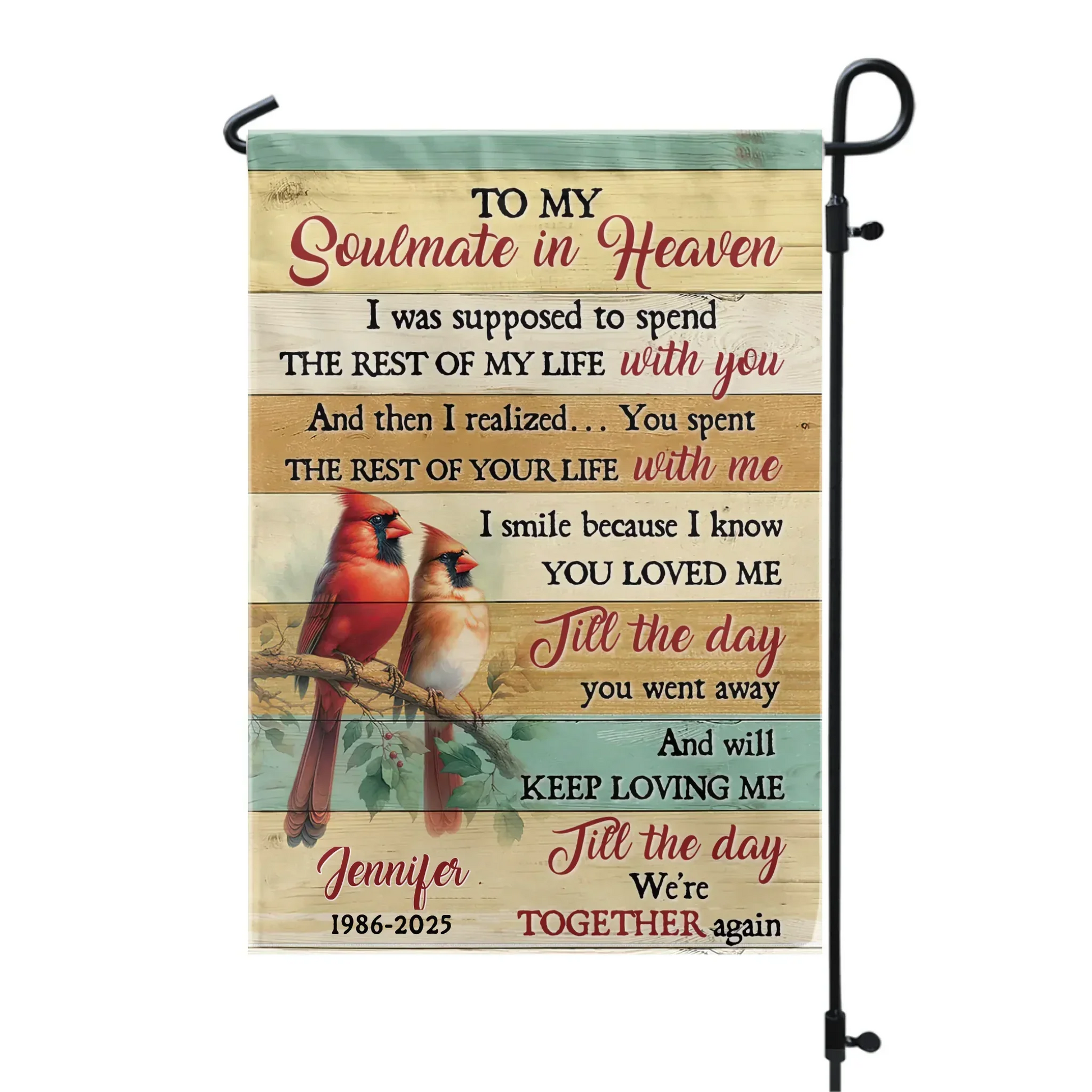 My Soulmate In Heaven - Personalized Garden Flag, Memorial Gift For Loss Of Loved One