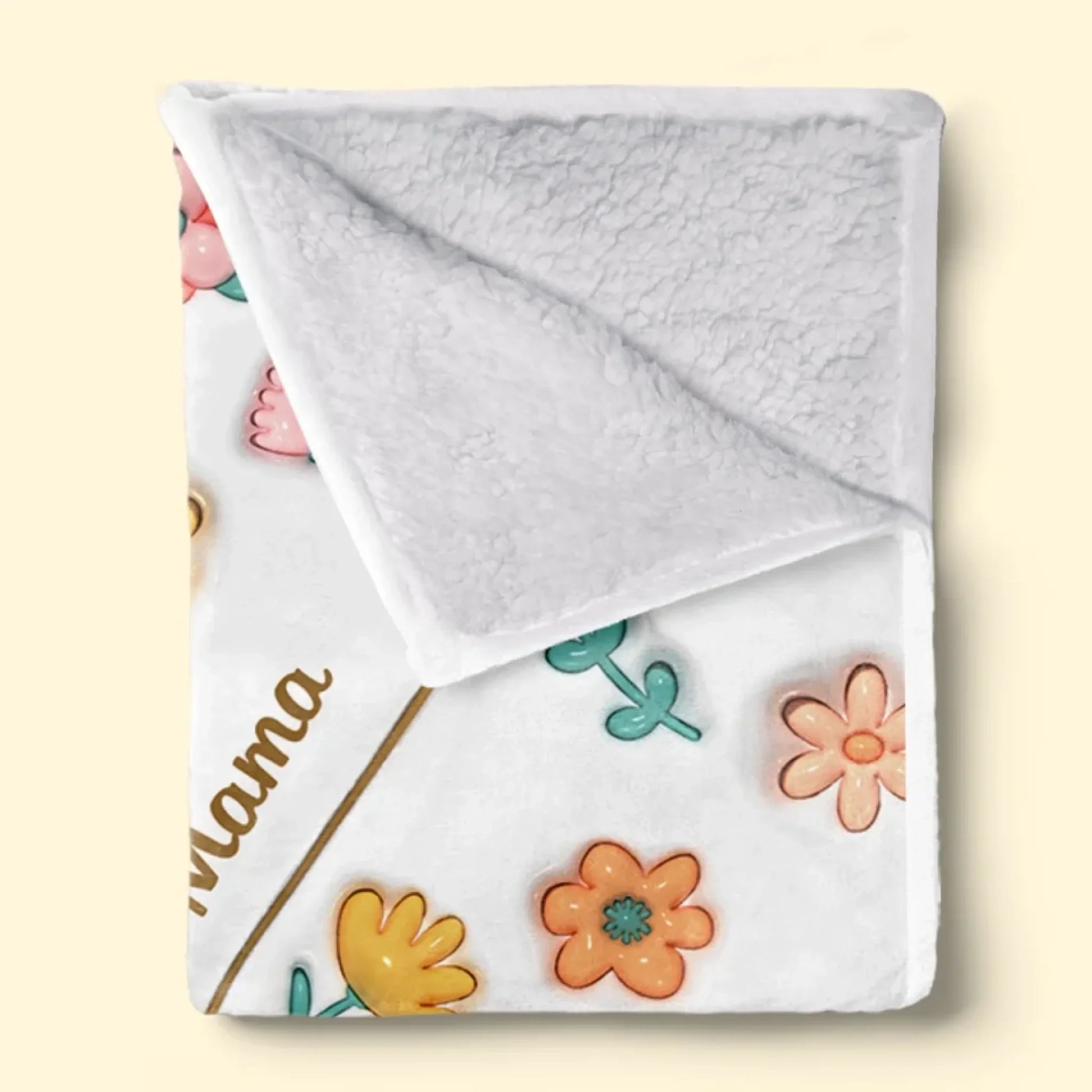 Fingers Tied With Love - Family Personalized Custom 3D Inflated Effect Printed Blanket - Mother's Day, Gift For Mom, Grandma
