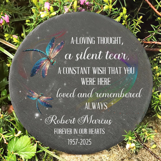 You Were Here Loved And Remembered Always - Personalized Stone, Memorial Gift