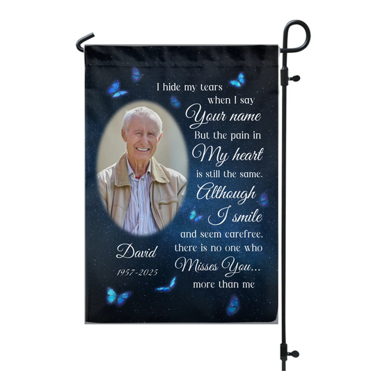 There Is No One Who Misses You More Than Me - Personalized Garden Flag, Memorial Gift, Sympathy Gift