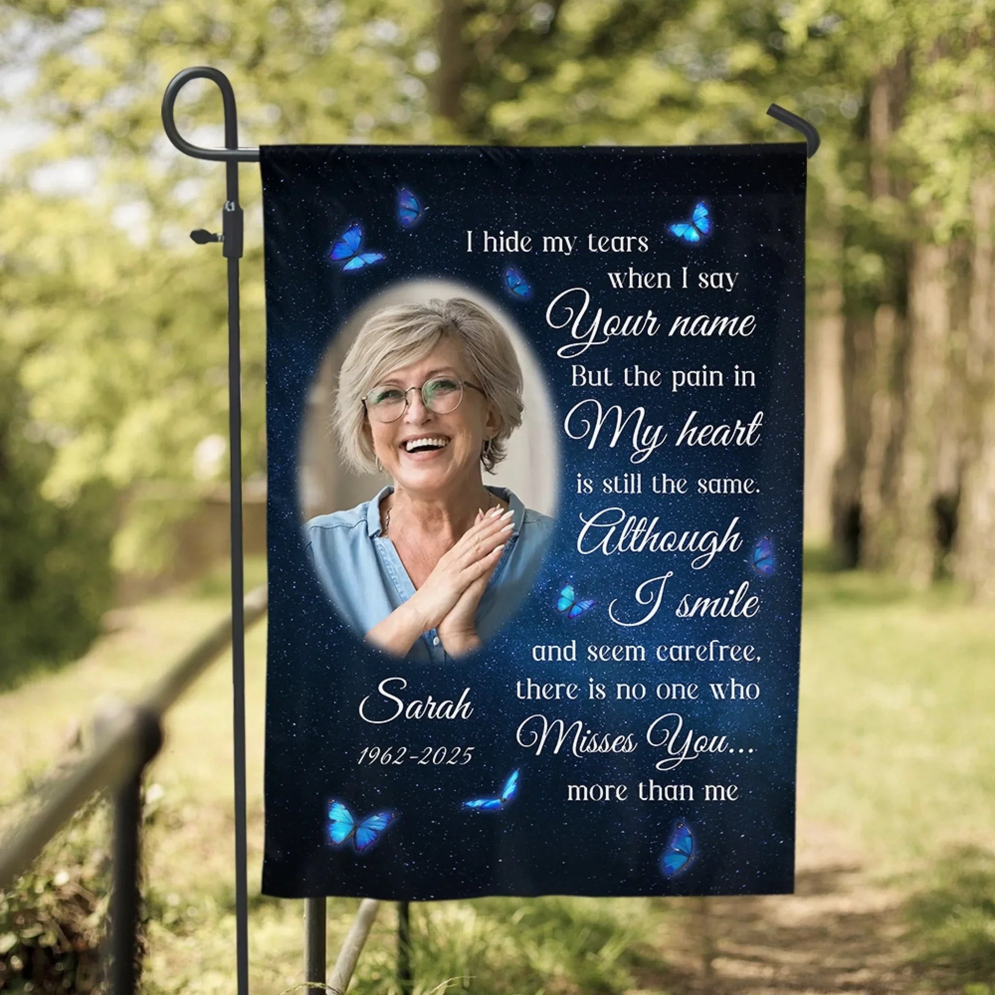 There Is No One Who Misses You More Than Me - Personalized Garden Flag, Memorial Gift, Sympathy Gift