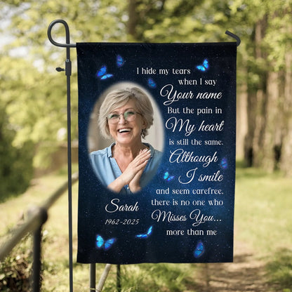 There Is No One Who Misses You More Than Me - Personalized Garden Flag, Memorial Gift, Sympathy Gift