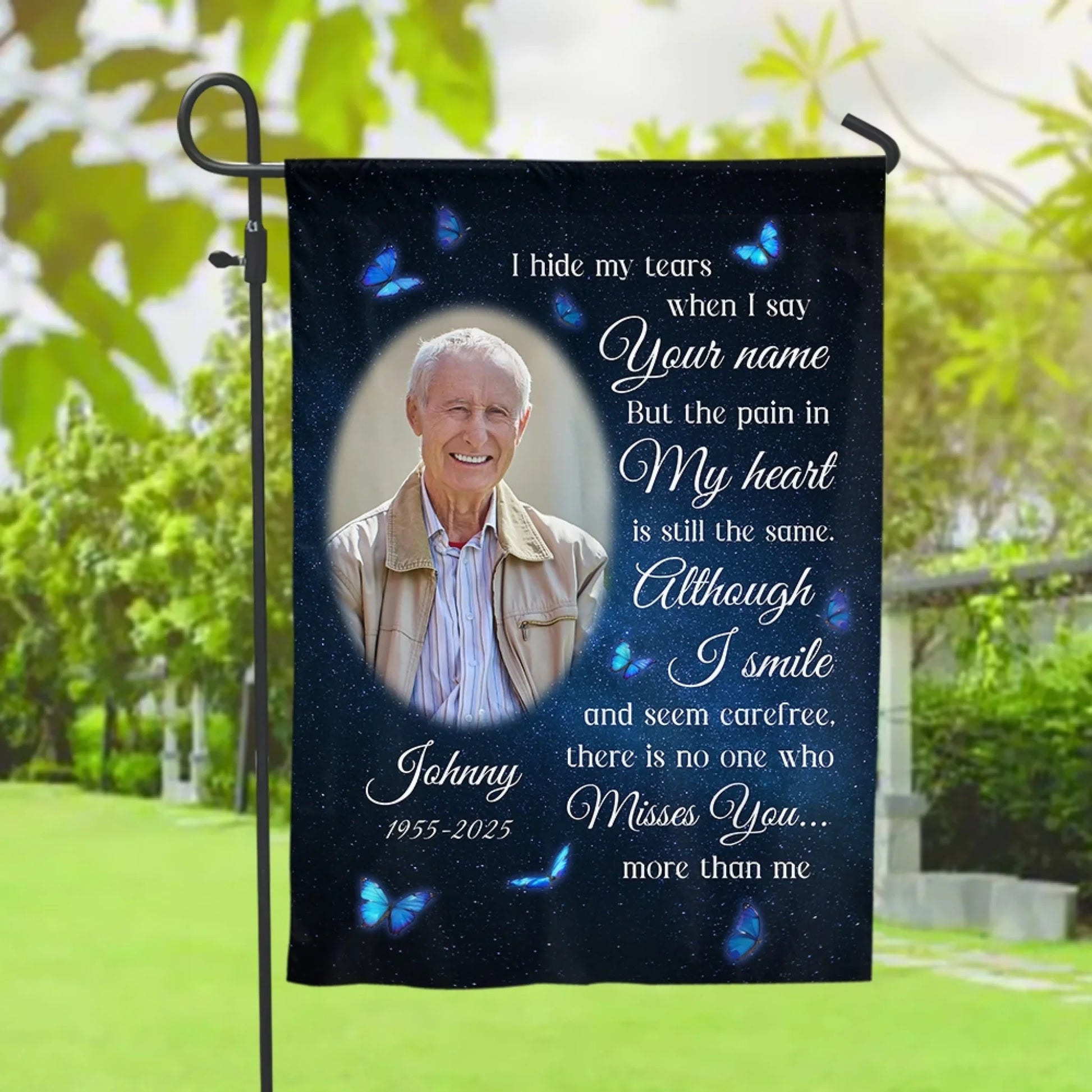 There Is No One Who Misses You More Than Me - Personalized Garden Flag, Memorial Gift, Sympathy Gift