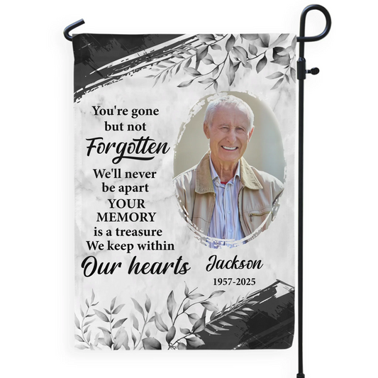 You're Gone But Not Forgotten - Personalized Garden Flag, Memorial Gift, Loss Of Loved One Gift