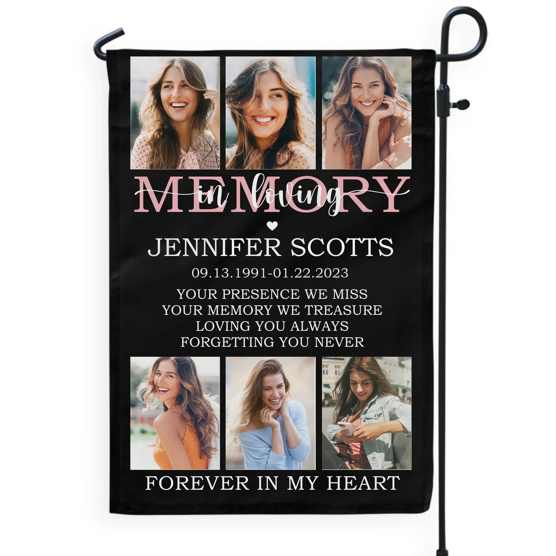 Loving You Always Forgetting You Never - Personalized Garden Flag, Memorial Gift, Sympathy Gift