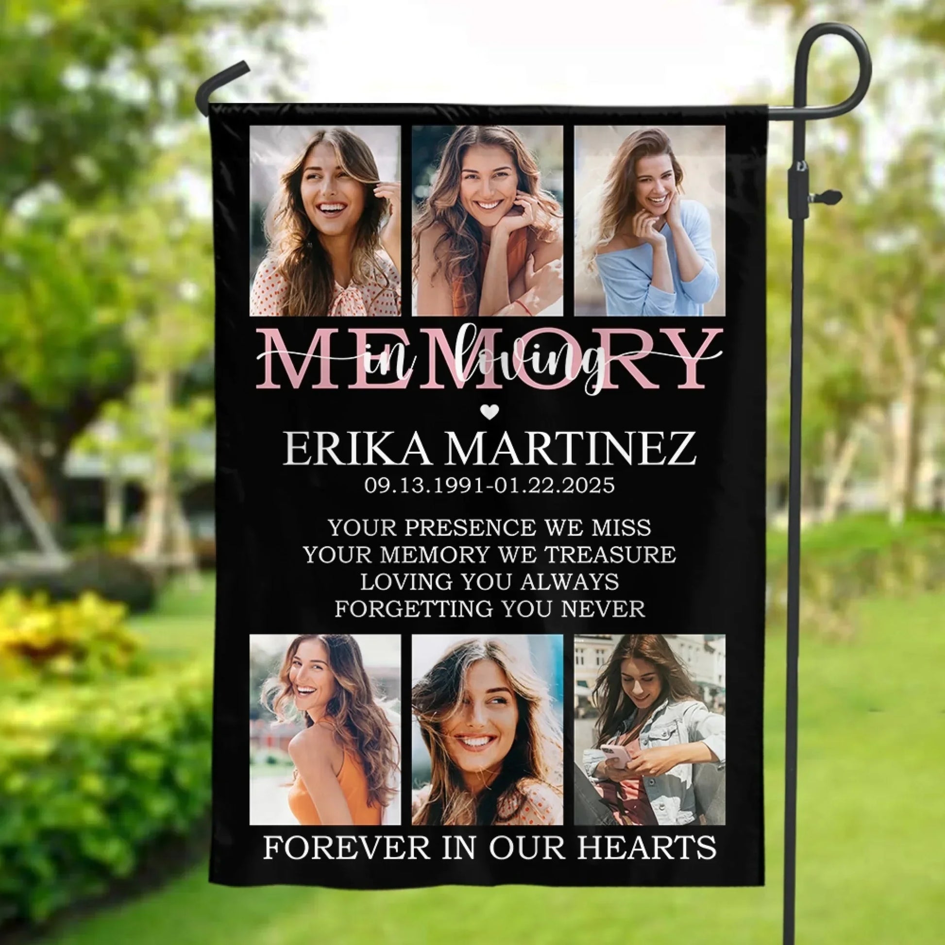 Loving You Always Forgetting You Never - Personalized Garden Flag, Memorial Gift, Sympathy Gift