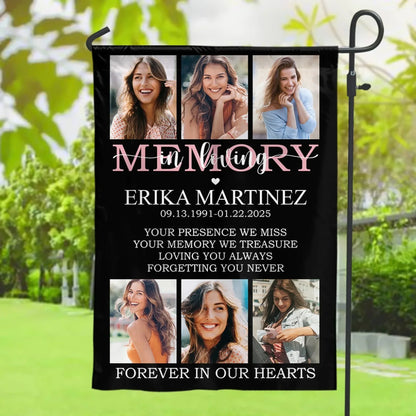 Loving You Always Forgetting You Never - Personalized Garden Flag, Memorial Gift, Sympathy Gift