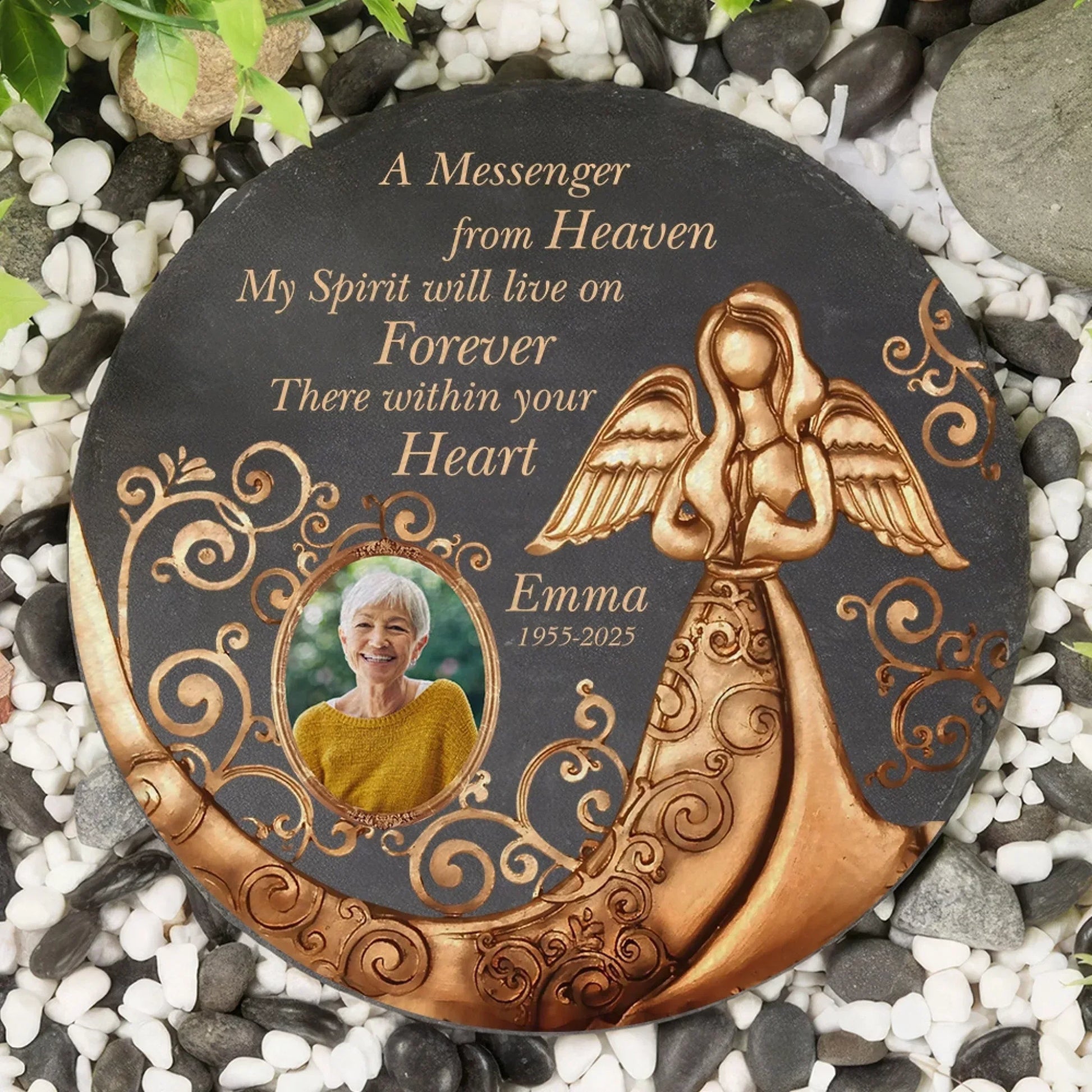 My Spirit Will Live On Forever There Within Your Heart - Personalized Memorial Stone, Memorial Gift, Remembrance Gift