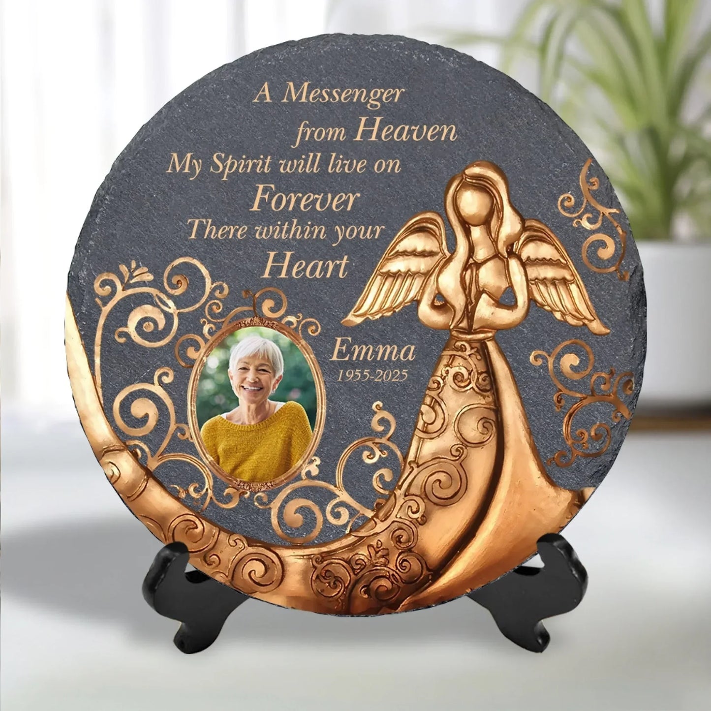 My Spirit Will Live On Forever There Within Your Heart - Personalized Memorial Stone, Memorial Gift, Remembrance Gift
