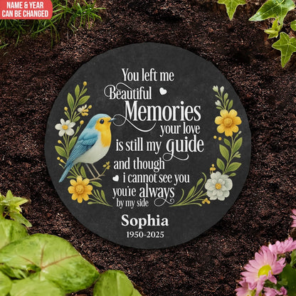 Your Love is Still My Guide Robin Bird & Floral - Personalized Memorial Stone, Memorial Gift For Family