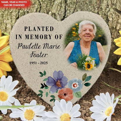 Planted In Memory Of - Personalized Memorial Stone, Sympathy Gift