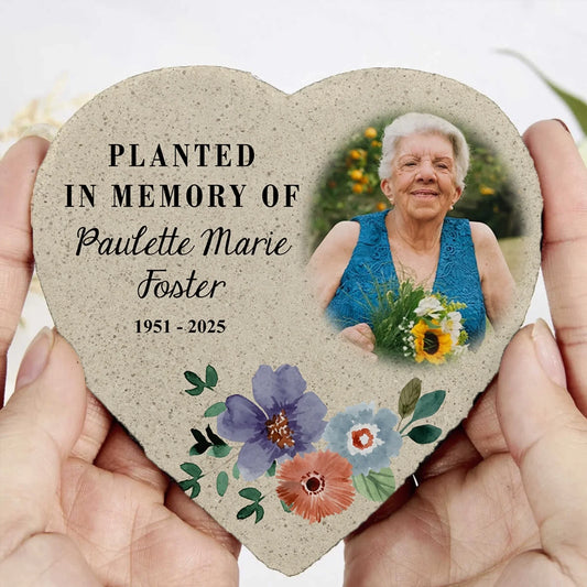 Planted In Memory Of - Personalized Memorial Stone, Sympathy Gift