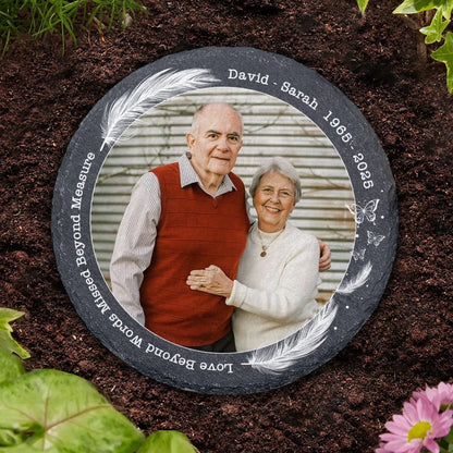Love Beyond Words Missed Beyond Measure - Personalized Memorial Stone