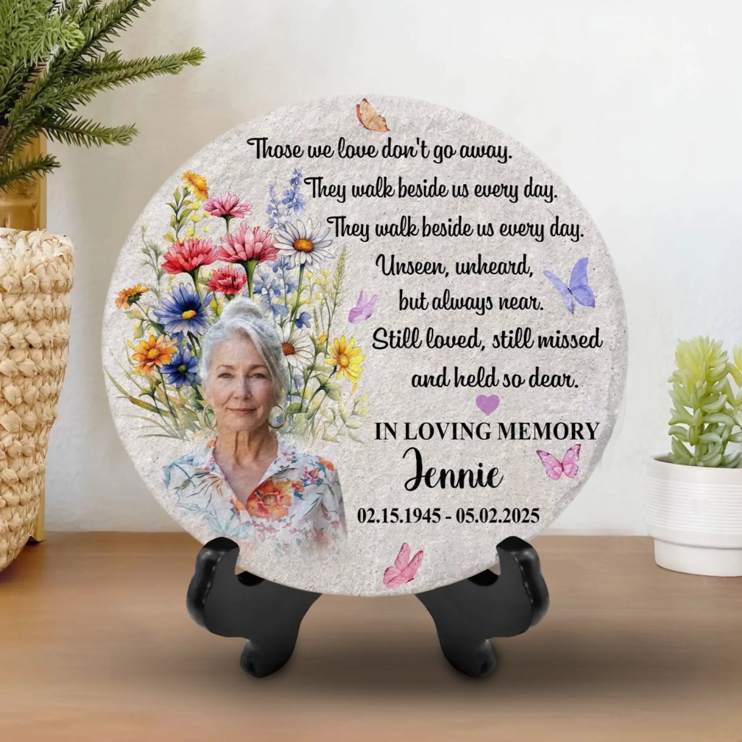 Those We Love Don't Go Away - Personalized Memorial Stone, Sympathy Gift, Loss Of The Loved One Gift