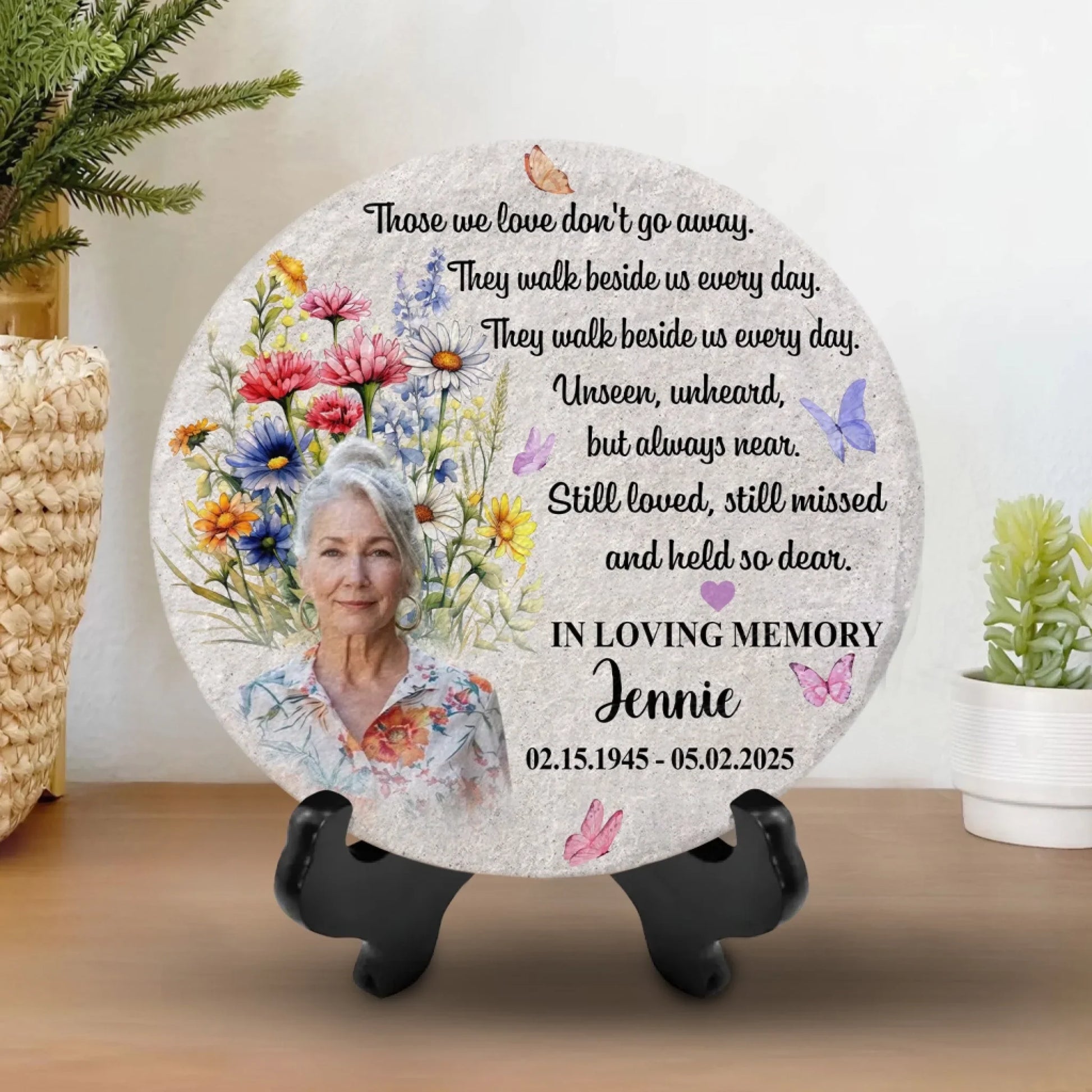 Those We Love Don't Go Away - Personalized Memorial Stone, Sympathy Gift, Loss Of The Loved One Gift