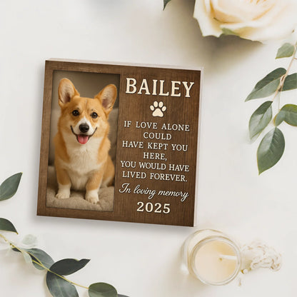 Personalized Pet Memorial Gift – Dog Photo Printed on Wood Frame