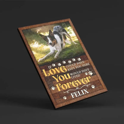 Dog Memorial Gift – Custom Photo Canvas with Pet’s Name - PersonalizedFury