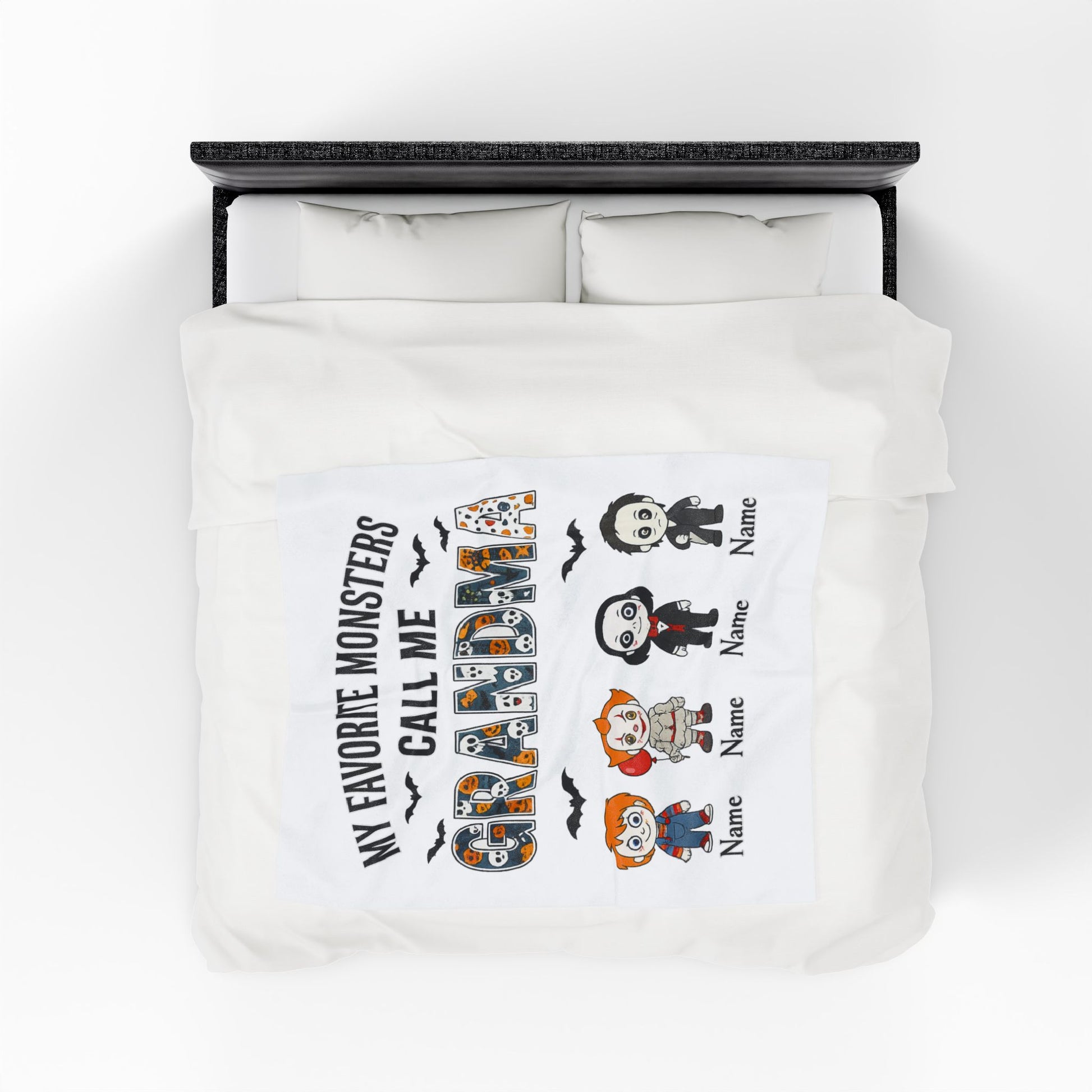 Grandma Halloween Blanket - Favorite Monsters Call Me Grandma Gift - PersonalizedFury