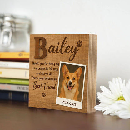 Pet Loss Gift – Thank You for Being My Best Friend Memorial Frame