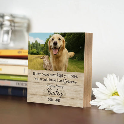 Personalized Pet Loss Gift – “If Love Could Have Kept You” Memorial Frame