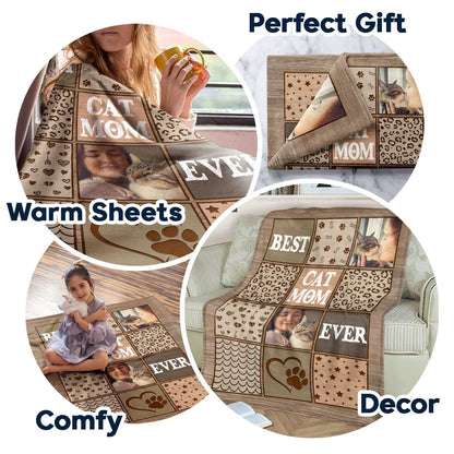 Best Dog Mom Ever Photo Blanket – Custom Dog Lover Gifts