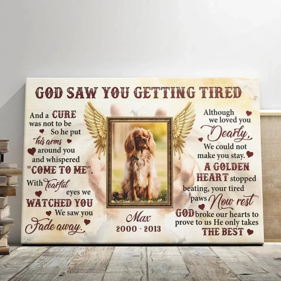 Dog Memorial Gift – Custom Photo Canvas for Pet Loss - PersonalizedFury