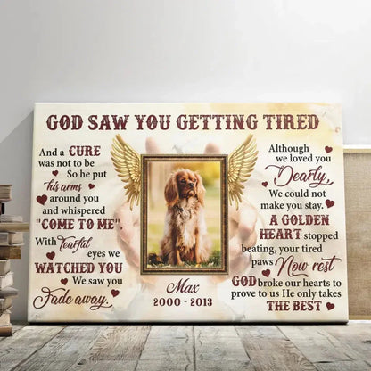 Dog Memorial Gift – Custom Photo Canvas for Pet Loss - PersonalizedFury