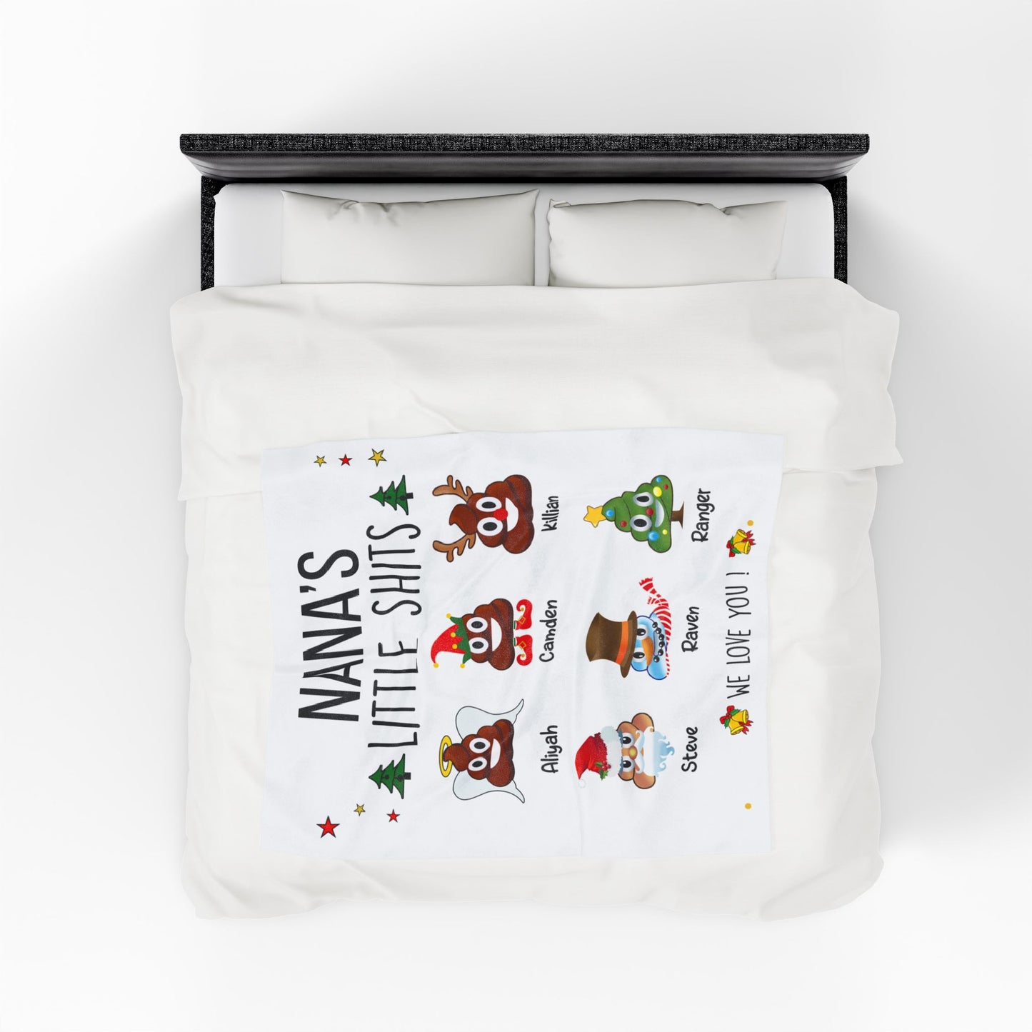 Christmas Gift For Nana - Custom Grandma with Grandkids Names Blanket - PersonalizedFury