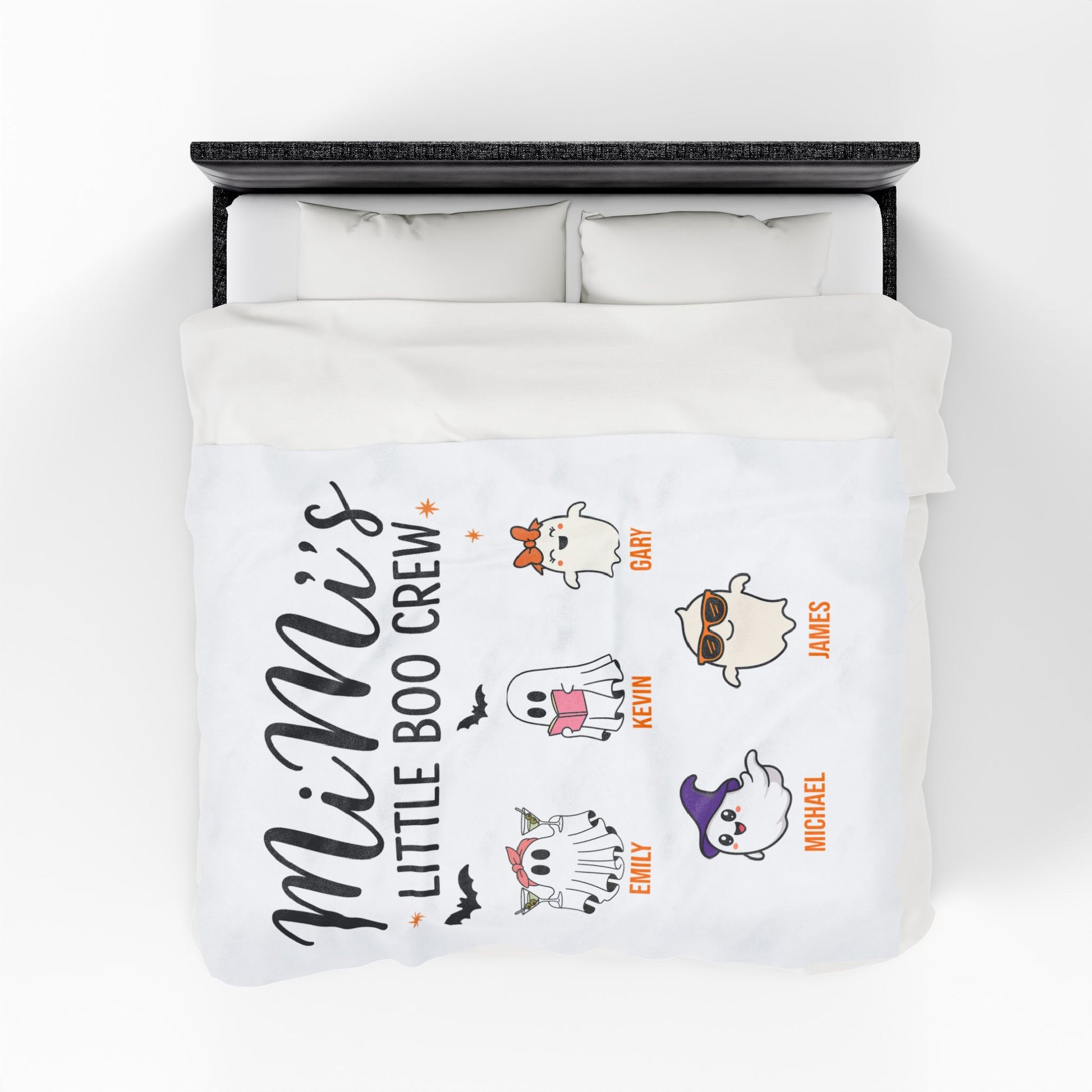 Mimi’s Little Boo Crew Blanket – Personalized Halloween Gift with Grandkids’ Names - PersonalizedFury