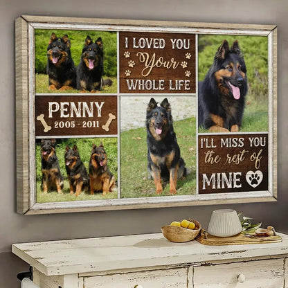 Pet Memorial Photo Collage – I'll Miss You the Rest of Mine - PersonalizedFury