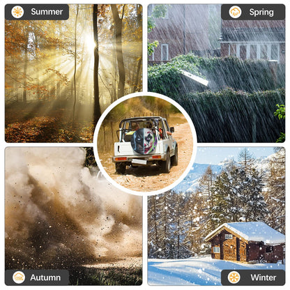 Batman and Joker Face Leather Spare Tire Cover-PersonalizedFury