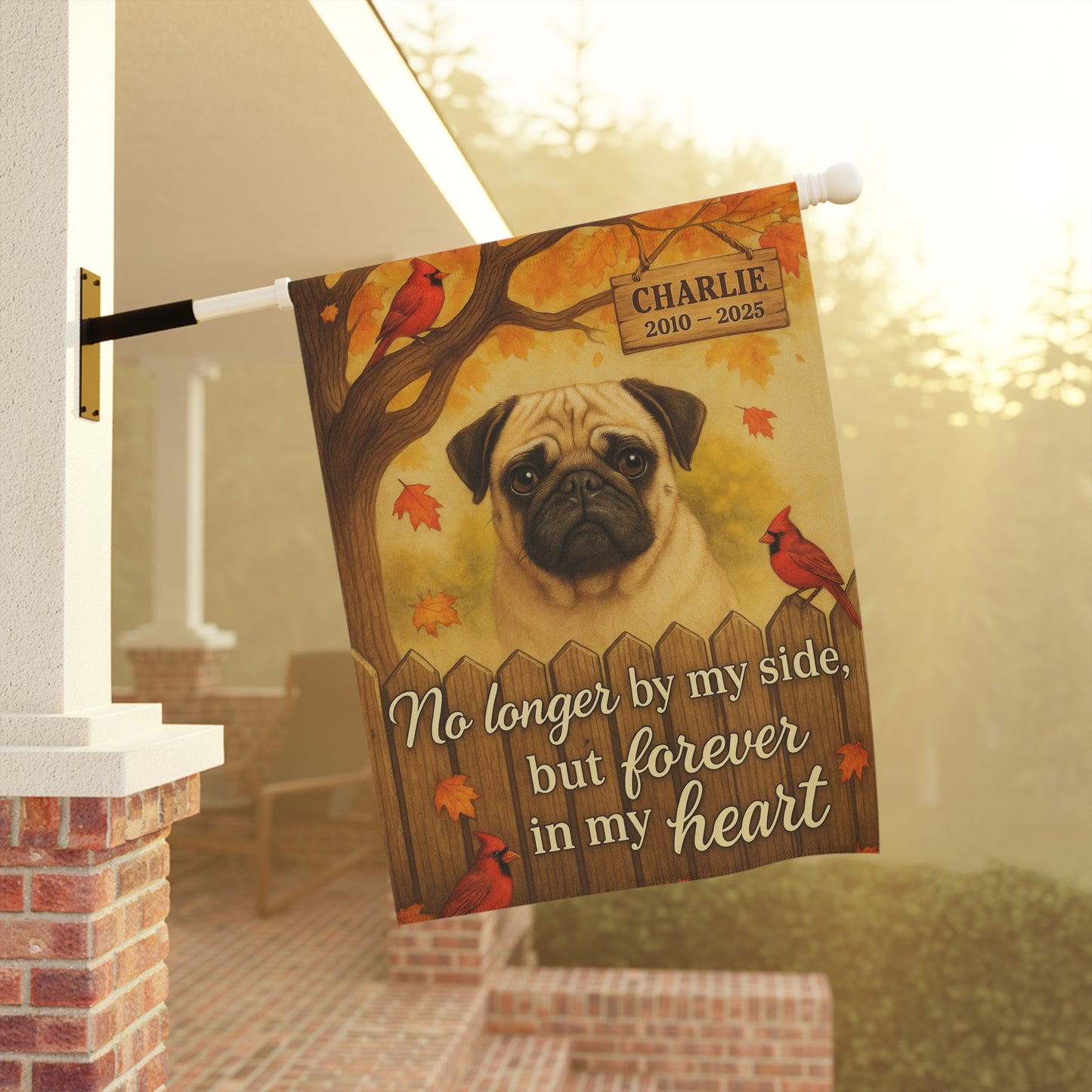 Pet Memorial Flag – Custom Dog Memorial Gift with Name & Years