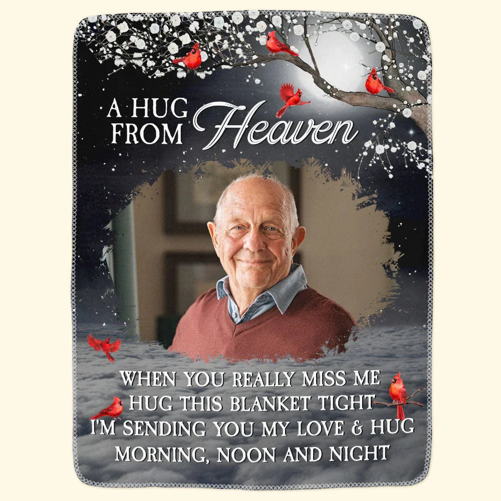 A Hug From Heaven - Personalized Photo Blanket