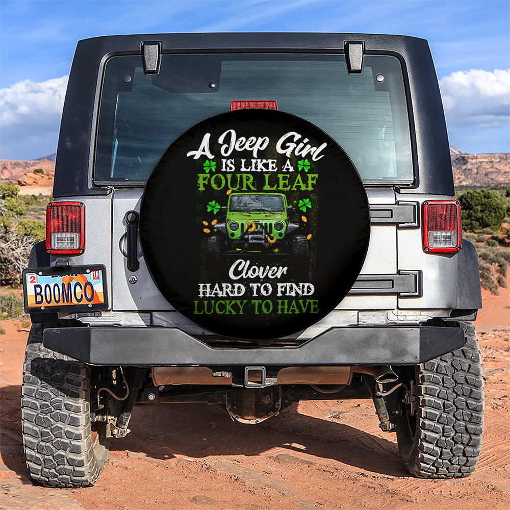 A Jeep Girl Is Like A Four Leaf Car Spare Tire Cover