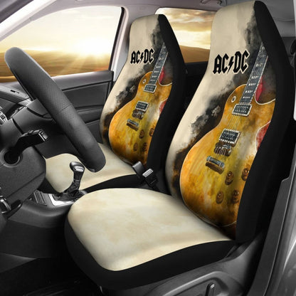 Acdc Car Seat Covers Guitar Rock Band Fan Gift Universal Fit 194801